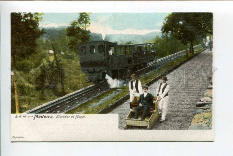 424422 PORTUGAL MADEIRA Mount Path Car Descent TRAIN Vintage postcard