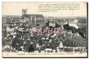 Old Postcard Auxerre General view of Saint Pierre Cathedral taken towards the...