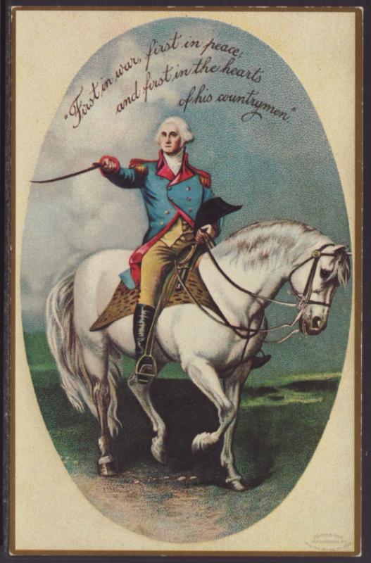 Washington on Horseback Reproduction Postcard