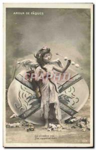 Old Postcard Tir the Children & # 39arc Love Easter