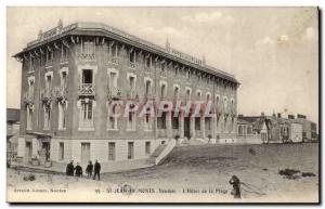 Saint Jean de Monts Postcard Old L & # 39hotel Beach