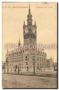 Old Postcard Armentieres Hotel De Ville