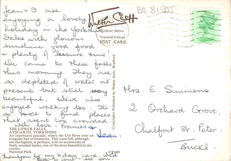 BR81955 the lower falls aysgarth yorkshire  uk