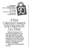 Santa, Christmas   Montgomery, Alabama Continental Size: Approx 4 X 6 inches ...