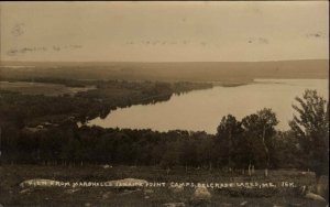 BELGRADE LAKES ME View Marshall's Jamaica Point Camps Real Photo c1910 PC