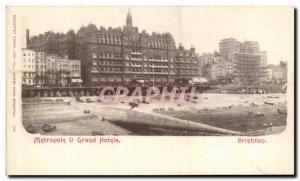 Old Postcard Brighton Metropole Grand Hotels