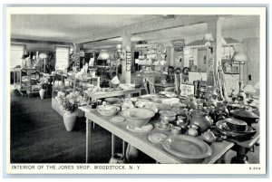 c1940's Interior Of Jones Shop Woodstock New York NY Unposted Pottery Postcard