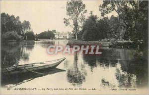 Postcard Old 40 Rambouillet park shooting the island rocks