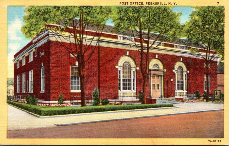 New York Peekskill Post Office 1947 Curteich