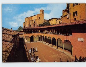 Postcard Il Portico del Comuni, Santuario Casa di S. Caterina, Siena, Italy 