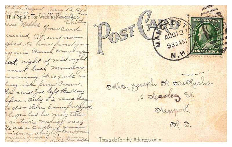 Postcard BOAT SCENE Manchester New Hampshire NH AS7467