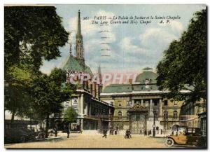 Paris Old Postcard Palace of Justice and Holy Chapel