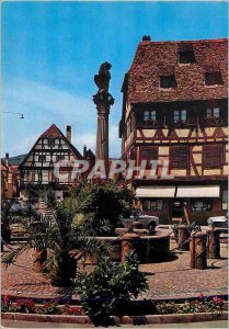 Modern Postcard Molsheim Bas Rhin The fountain instead of City Hall