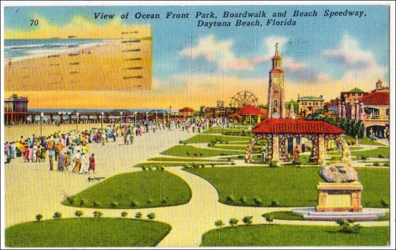 Ocean Front Park, Broadwalk & Speedway, Daytona Beach FL