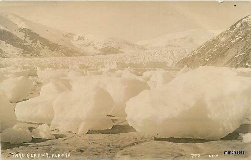 ALASKA Taku Glacier RPPC Circa 1910 postcard 9823