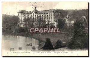 Old Postcard Bagnoles of Orne Grand Hotel and Lake View from Casino