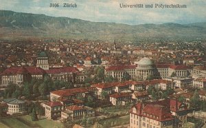 Vintage Postcard Zurich Universitat Und Polytechnikam University Switzerland