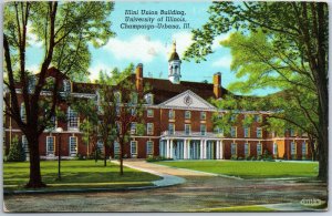 VINTAGE POSTCARD ILLINI UNION BUILDING UNIVERSITY OF ILLINOIS CHAMPAIGN-URBANA