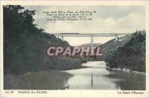 Old Postcard Fades Viaduct Le Geant Europe