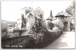 Vintage Hotel Schloss Itter Black & White Photo Postcard Tirol Austria