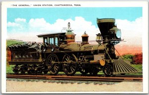 The General Union Station Chattanooga Tennessee TN Railway Train Postcard