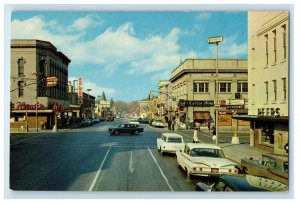 c1950s Looking West on Lincoln Way Mishawaka Indiana IN Vintage Postcard