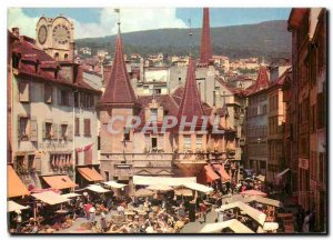 Modern Postcard The Place du Marche Neuchatel