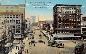 Broadway Looking North From Gratiot Avenue Detroit MI 