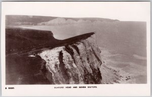 Seaford Head And Seven Sisters Sussex Cliffs Kingsway Real Photo Postcard H80