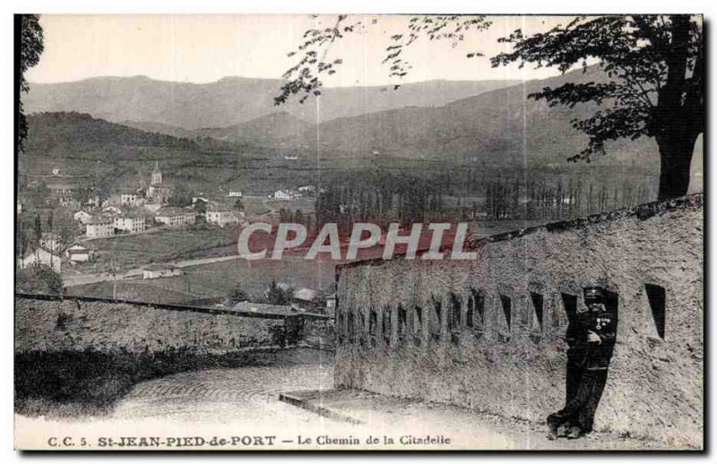 Old Postcard St Jean Pied de Port The Way of the Citadel