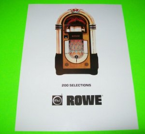 Rowe Bubbler 200 Selection Jukebox FLYER 1980s Original NOS Phonograph Art Print 