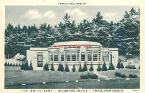 MA, Orange, Massachusetts, White Drum Restaurant, Exterior, Art Deco Building