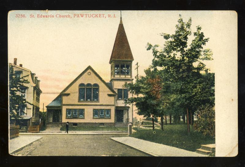 Pawtucket, Rhode Island/RI Postcard, Saint Edwards Church / HipPostcard