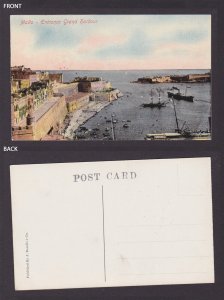 Vintage postcard, Malta, Entrance Grand Harbour, Unused