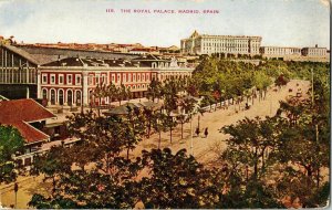 Royal Palace Madrid Spain Capital Manzanares European City Royal Palace Postcard