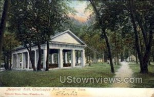 Memorial Hall, Chatauqua Park - Waterloo, Iowa IA  