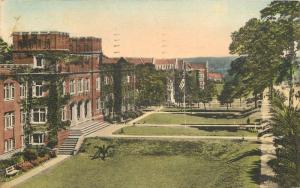 Bryan Hall Sunken Gardens Florida State College 1944 hand colored 8799