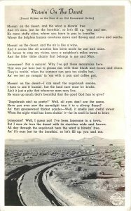 Postcard RPPC 1930s California Mojave Desert Road poem Frasher CA24-391