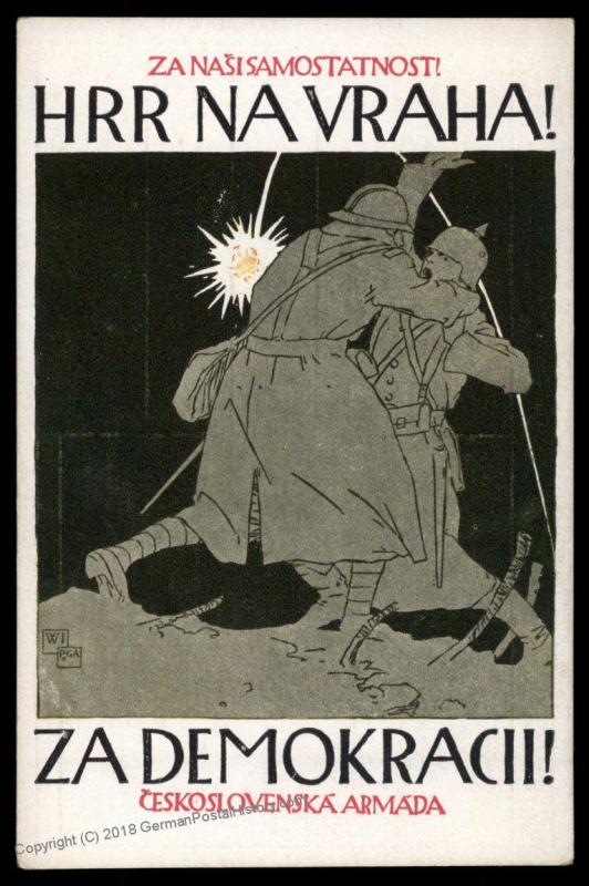 Czech Legion in France WWI Patriotic Card 90336