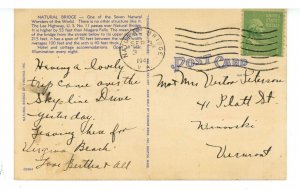 VA - Natural Bridge. Looking Up from Cedar Creek