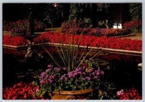 Italian Gardens, Butchart Gardens, Victoria British Columbia, Chrome Postcard #3