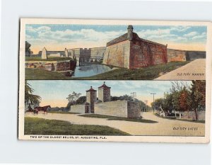 Postcard Two Of The Oldest Relics St. Augustine Florida USA