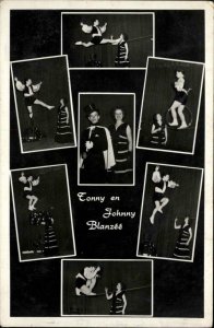 Circus Sideshow Tonny Johnny Blanzee Draad Tightrope Real Photo Postcard