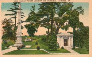 Vintage Postcard Zachary Taylor Monument And Mausoleum Louisville Kentucky KY