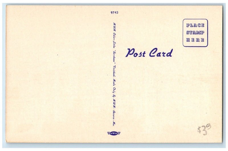 Wilmington Ohio Postcard United States Post Office Building Exterior View c1940