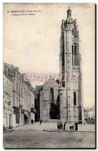 Bressuire Old Postcard L & # 39eglise Notre Dame