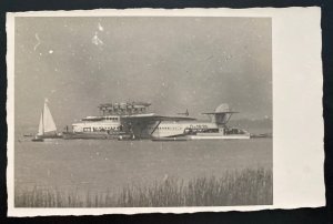 Mint Real Picture Postcard Dornier DOX Giant Seaplane Shortly After The Start B