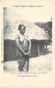 Congo Francais Region de Semio Tatouages de Femme a Zande African Nude Unused 