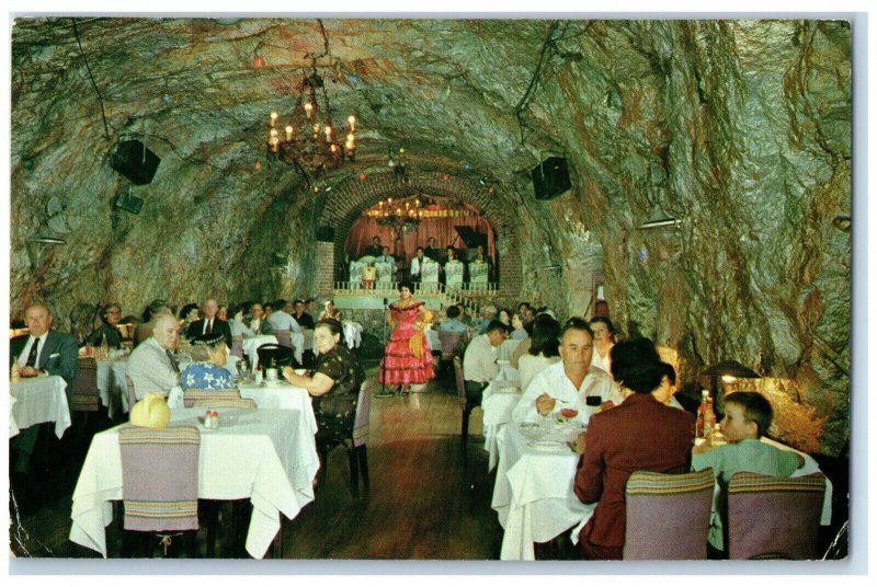 1965 Dining at Cafe Danzant Nogales Sonora Old Mexico Picacho AZ Posted Postcard