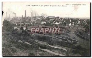 Old Postcard Le Creusot General view of the Saint Lawrence